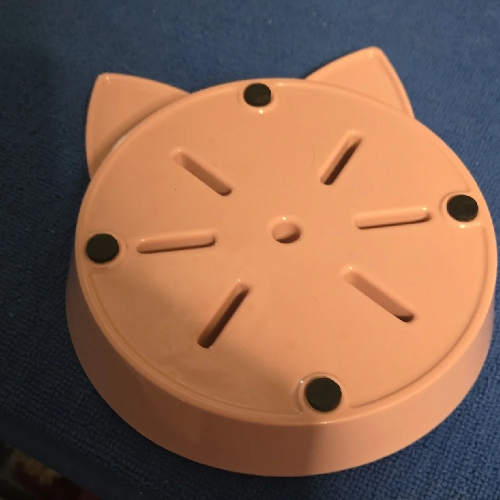 Charming Cat Ear Slow Feeder Bowl - Pink
